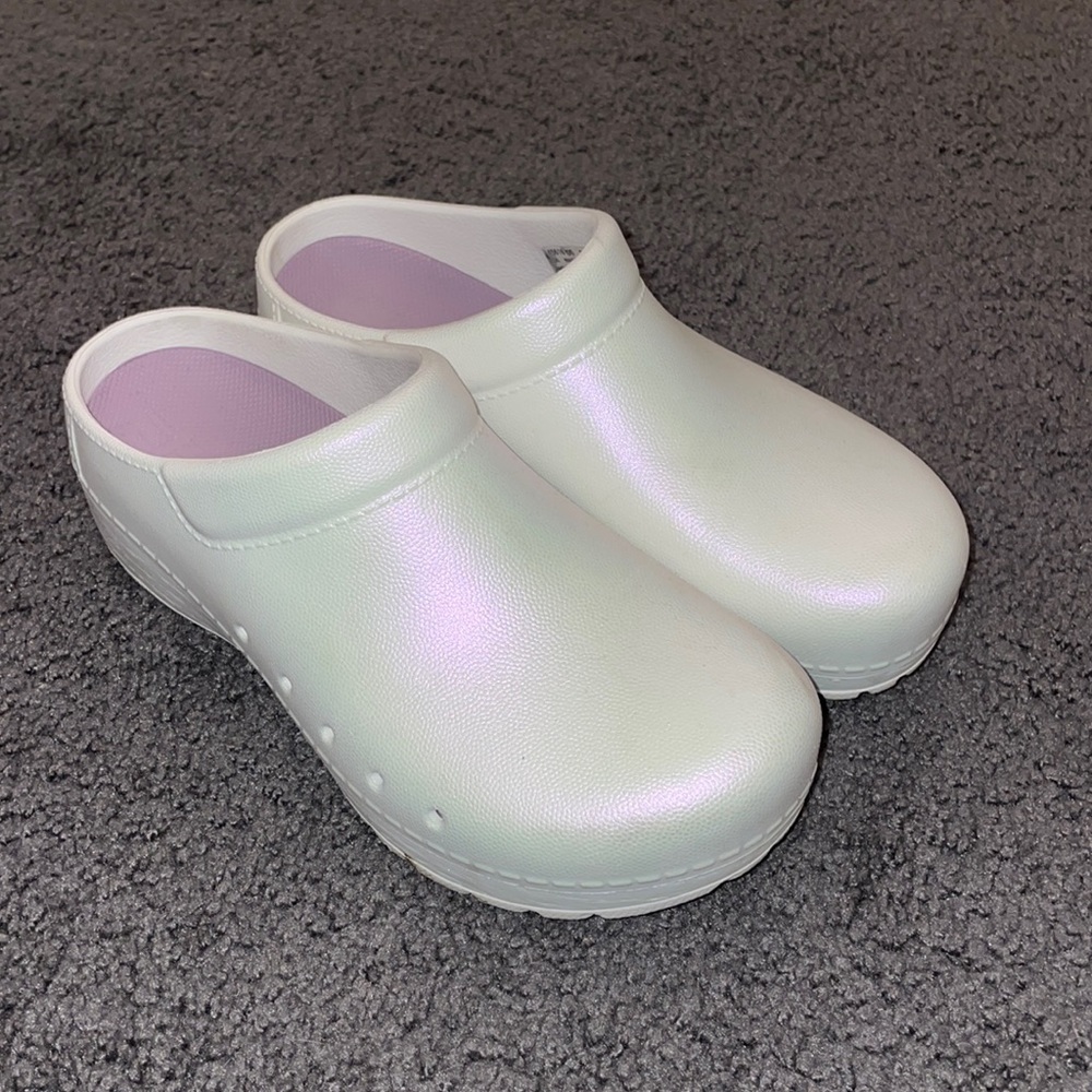 Dansko White Iridescent Shoes